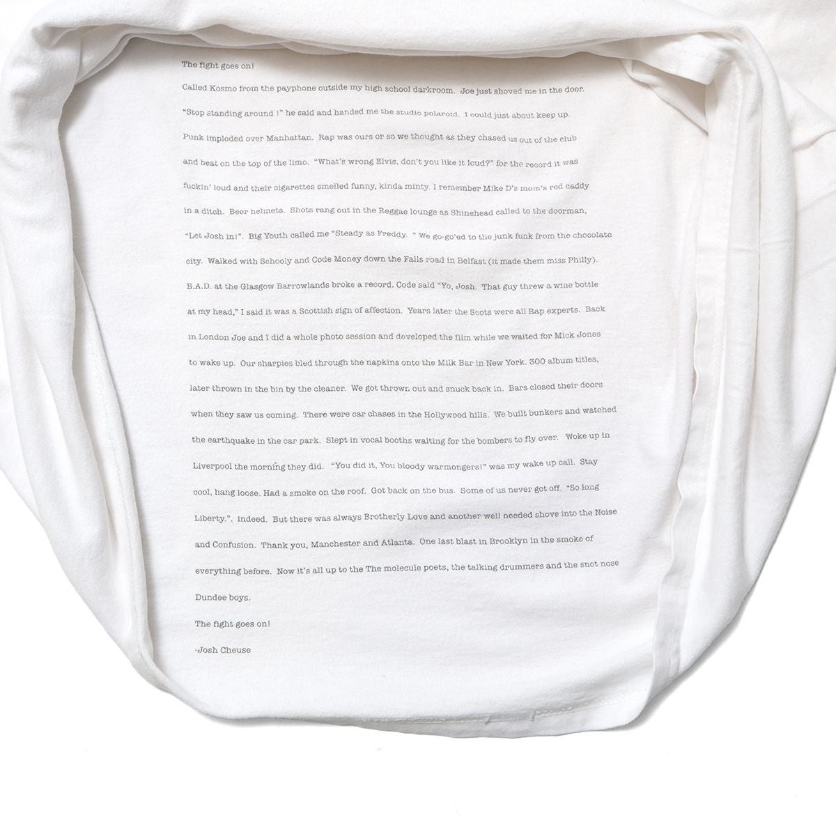 Stussy 00s Josh Cheuse/Big Audio Dynamite TEE WHITE / STS2522