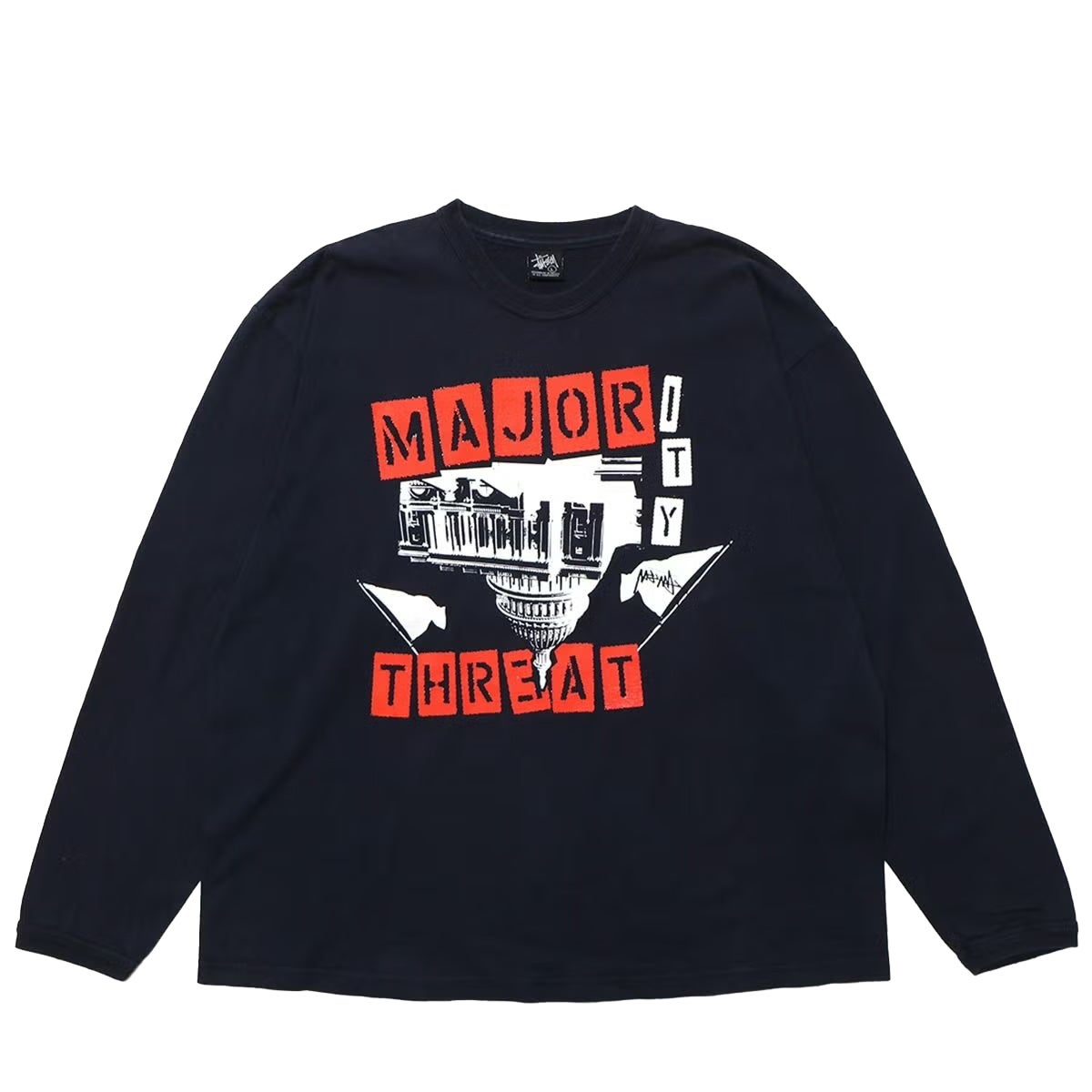 新品未使用STUSSYステューシー୨♡୧トランプセット 赤 青 Stussy 00s MAJOR THREAT(Minor Threat Sampling)TEE NAVY / STS2526