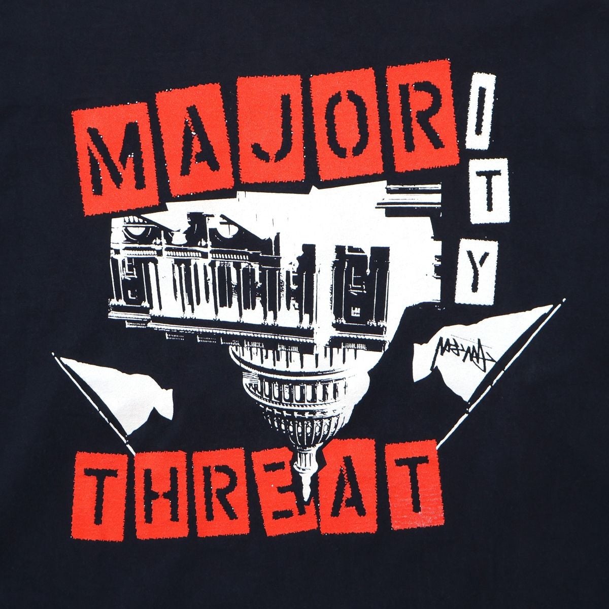 Stussy 00s MAJOR THREAT(Minor Threat Sampling)TEE NAVY / STS2526