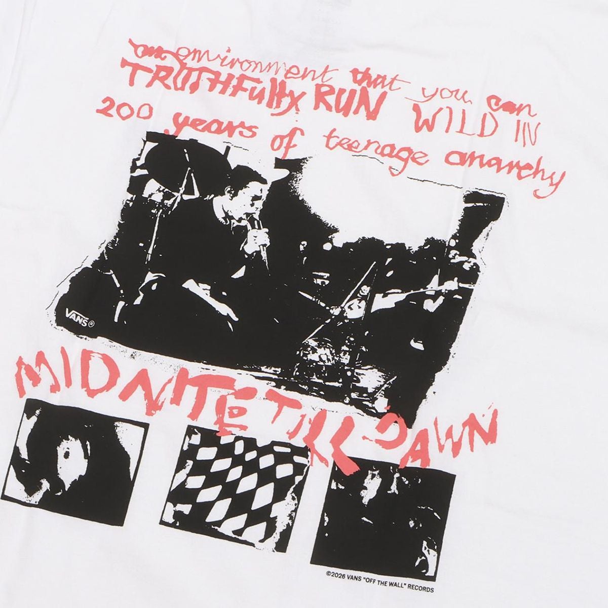 VANS SEX PISTOLS RUN WILD ON THE GREEN S/S TEE / VN00134SWHT